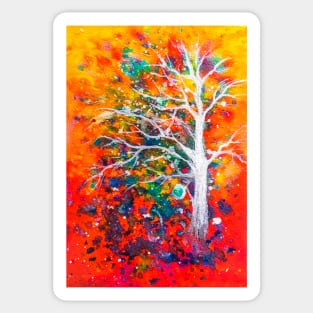 Watercolor abstract tree Sticker